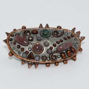 Michal Golan Vintage Brooch Pendant w semiprecious stones
